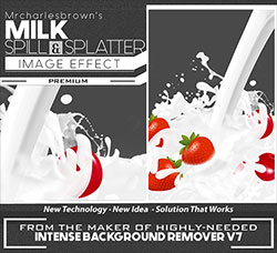 极品PS动作－牛奶喷溅(含高清视频教程)：Milk Spill and Splatter Image Effect
